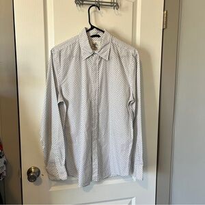 Express Small White Polka Dot Men's button Shirt